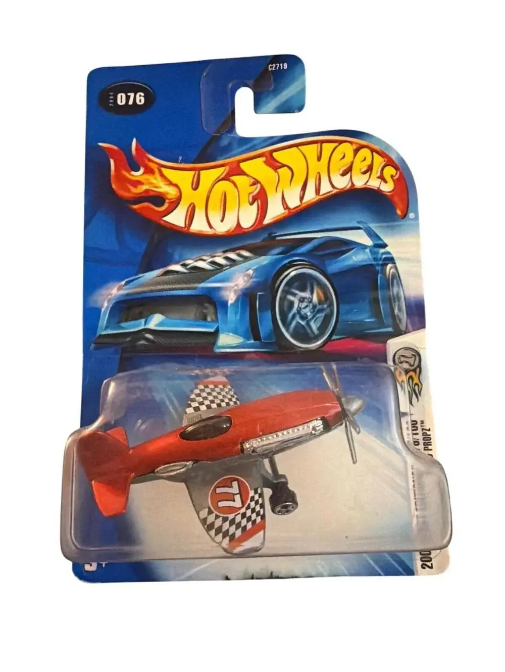 Hot Wheels 2004 First Editions Mad Propz Die-Cast Plane Model 1:64 Scale Red & S